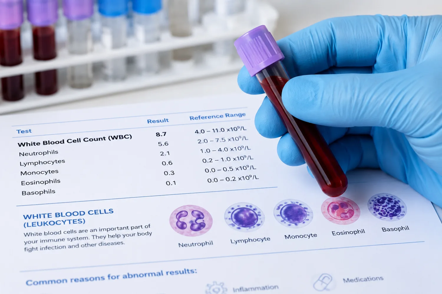 White Blood Cell Count Results Explained: High, Low, Neutrophils, Lymphocytes and What They May Mean